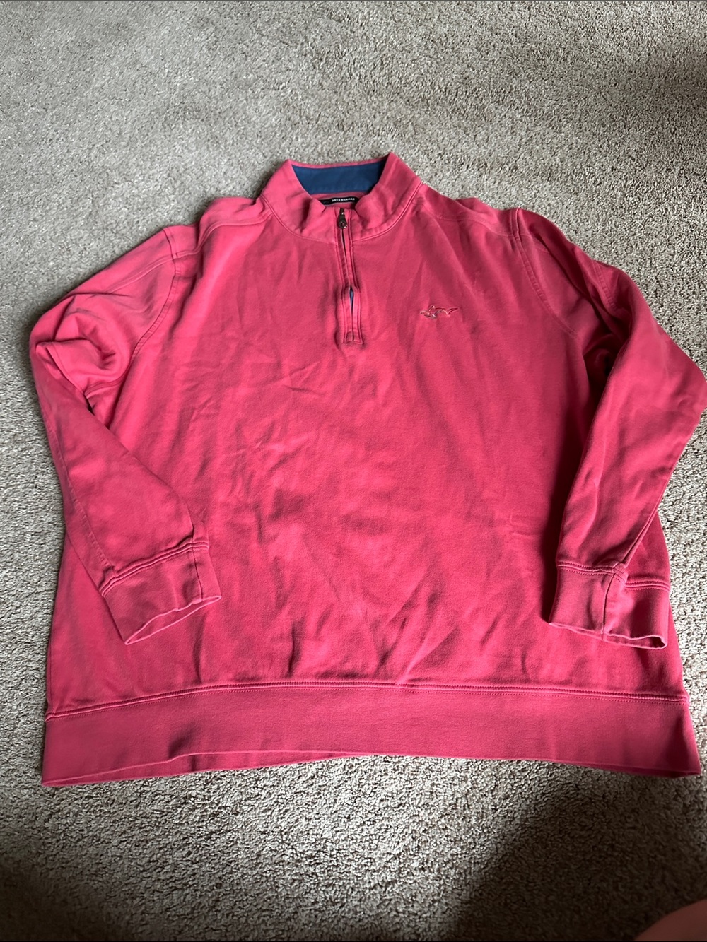 Greg Norman Collection Men's Coral Zip-Up Pullover Sweater